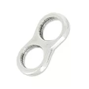 Poussoir double pour cordon 5 mm 14.5x7 mmPlaccatura argento antico x1