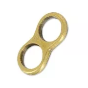 Passanti doppio per cordone 5 mm 14.5x7 mm bronze x1