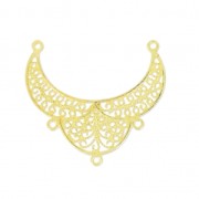 Intercalaire ajouré 3 anneaux oriental mm.31x29 Dorato con oro fino con oro fino x1|raw }}