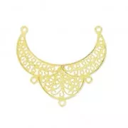 Intercalaire ajouré 3 anneaux oriental mm.31x29 Dorato con oro fino con oro fino x1