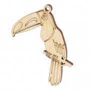 Pendente Toucan mm. 54x41 di legno Naturale x1