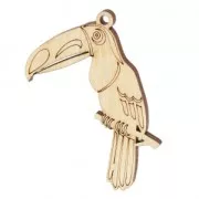 Pendente Toucan mm. 54x41 di legno Naturale x1