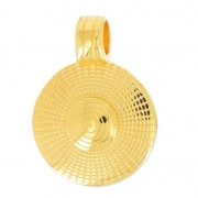 Pendente rond spirale mm.31 Dorato con oro fino x1