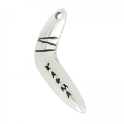 Pendente boomerang karma mm.29 Placcatura Argento Antico x1|raw }}