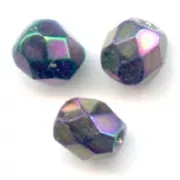 Facettes 4 mm Jet Purple Iris x50