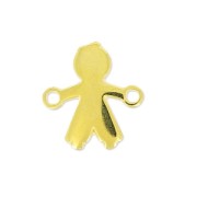 Separatore ragazzo 2 anelli mm.14x13 Dorato con oro fino con oro fino x1|raw }}