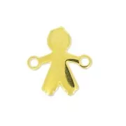 Separatore ragazzo 2 anelli mm.14x13 Dorato con oro fino con oro fino x1