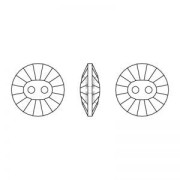 Bottone PureCrystal 3019 mm. 12 Rosaline