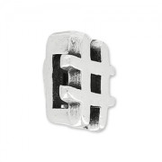 Passante hashtag per laccetto 5 mm Placcatura argento antico x1|raw }}