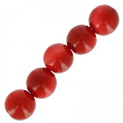 Perle di Tagua 5 mm Rosso x 8|raw }}