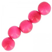 Perle di Tagua 5 mm Fuchsia x 8