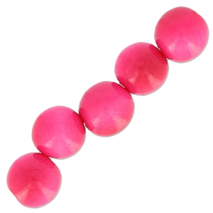 Perle di Tagua 5 mm Fuchsia x 8