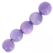 Perle di Tagua 5 mm Lilla x 8