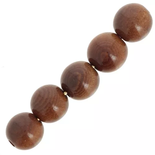 Perle di Tagua 5 mm Marrone x 8