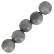 Perle di Tagua 5 mm Grigio x 8