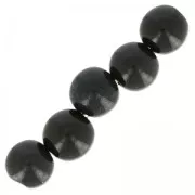 Perle di Tagua 5 mm Nero x 8
