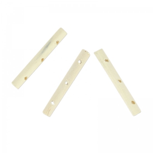 Tubi distanziatori in legno Perless da 30 mm con 3 fori per la realizzazione di un plastron x10
