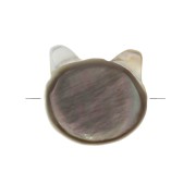 Perla testa di gatto Madreperla 10 mm Black Iris x1