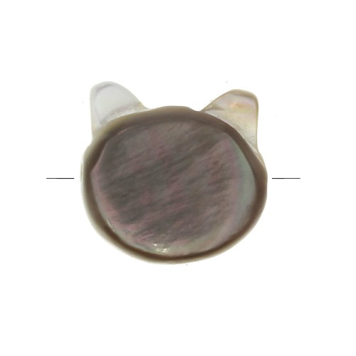 Perla testa di gatto Madreperla 10 mm Black Iris x1