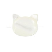 Perla testa di gatto Madreperla 9 mm Naturale x1|raw }}