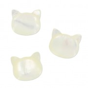 Perla testa di gatto Madreperla 9 mm Naturale x1