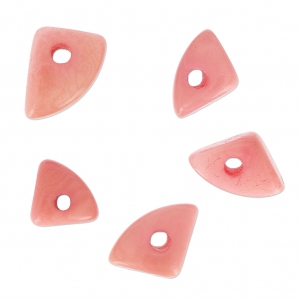 Chips di Tagua 10 mm Rosa x 5