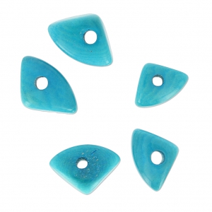Chips di Tagua 10 mm Turchese x 5