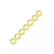 Separatore  7 anellini mm. 24x3.4 dorato con oro fino x4