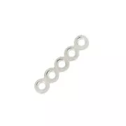 Separatore  5 anellini mm. 17x3.4 argentato x6
