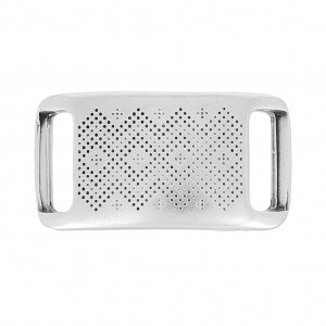 Separatore etnico passante per laccetto 10mm placcatura argento fino anticato