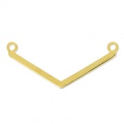 Separatore chevron 2 anelli 31.5 mm dorato con oro fino x1|raw }}
