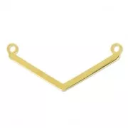 Separatore chevron 2 anelli 31.5 mm dorato con oro fino x1