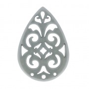 Separatore goccia 3 fori per orecchini 40 mm Grigio x1