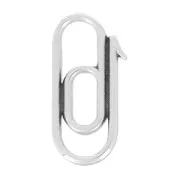 Intercalaire Trombone 21 mm placcatura argento fino anticato x1