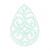 Separatore goccia 3 fori pailleté per orecchini 40 mm Mint x1|raw }}