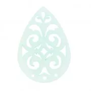 Separatore goccia 3 fori pailleté per orecchini 40 mm Mint x1