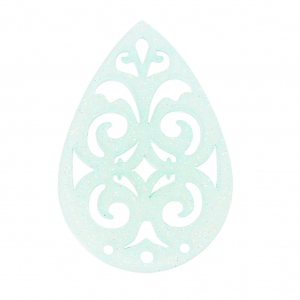 Separatore goccia 3 fori pailleté per orecchini 40 mm Mint x1