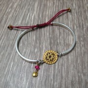 Separatore mezzo braccialetto 44x3.5mm d'Argento 925 x1