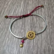 Separatore mezzo braccialetto 44x3.5mm d'Argento 925 x1