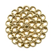 Stampa tonda mm. 35 dorato con oro fino x1