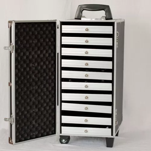 Valigia per bijoux con cassetti 51x23x33.5 cm Nero x1