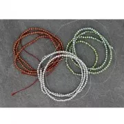 Mini-ematite sfaccettate mm. 2 Light Green Metallic x cm.38