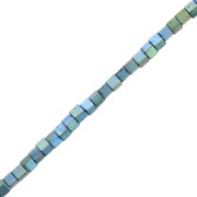 Mini cubetti di ematite mm.2.2 Light Green Metallic x cm.40|raw }}
