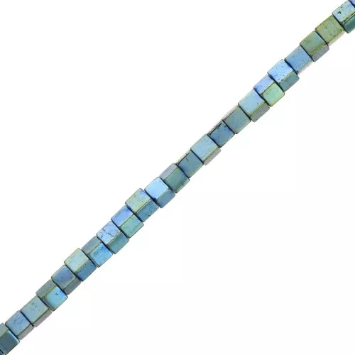 Mini cubetti di ematite mm.2.2 Light Green Metallic x cm.40