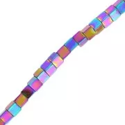 Mini cubetti di ematite 2,2 mm Iris x40 cm