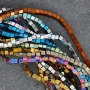 Mini cubetti di ematite mm.2 Dorado x cm.40