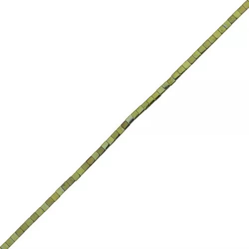 Mini cubetti di ematite mm.1.4 Light Green Metallic x cm.40