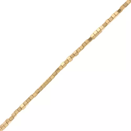 Mini cubetti di ematite da 1,5 mm - Oro x40cm