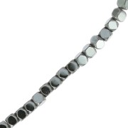 Mini-ematite cubi sfaccettati mm.2.2 Jet Hematite x cm.40