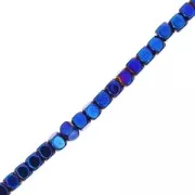 Mini-ematite cubi sfaccettati mm.2 Blue Metallic x cm.40